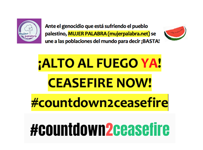 Countdown2ceasefire Mujer Palabra