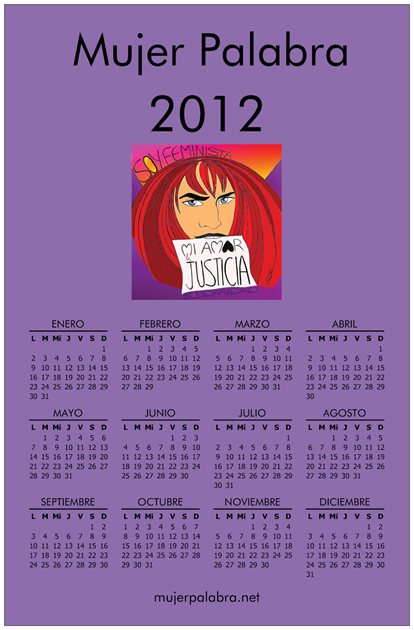 Calendario Mujer Palabra 2012 Soy feminista!